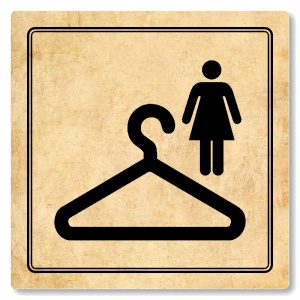 Šatna ženy, 80x80mm, pergamen, Utah